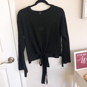 Black tie sweater